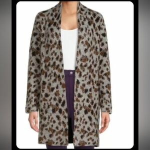 Time and Tru Animal Print Cardigan